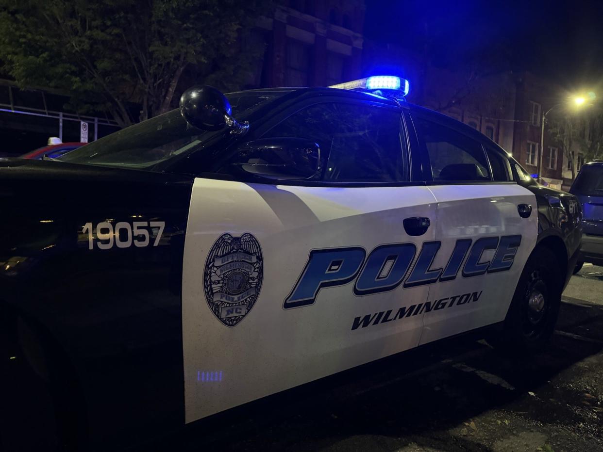 Wilmington Police Department patrol vehicles.