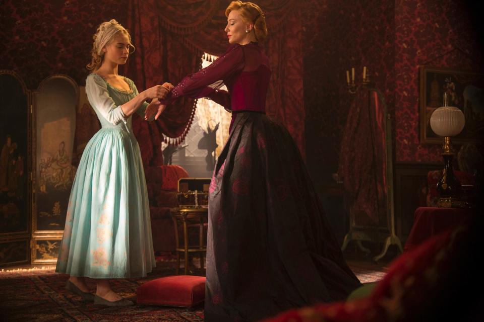 Lily James and Cate Blanchett in Cinderella