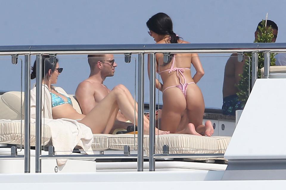 Kourtney strips down to a G-string on Cannes holiday