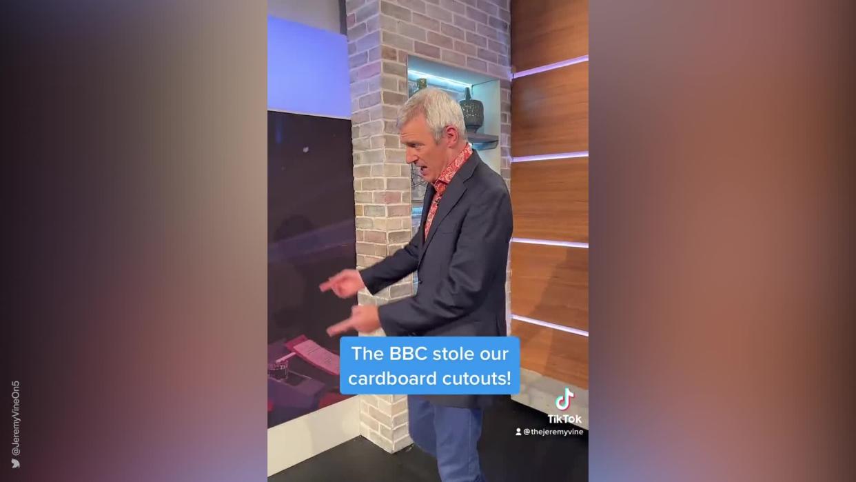 Jeremy Vine pokes fun at the BBC over Tory debate. (Channel 5)