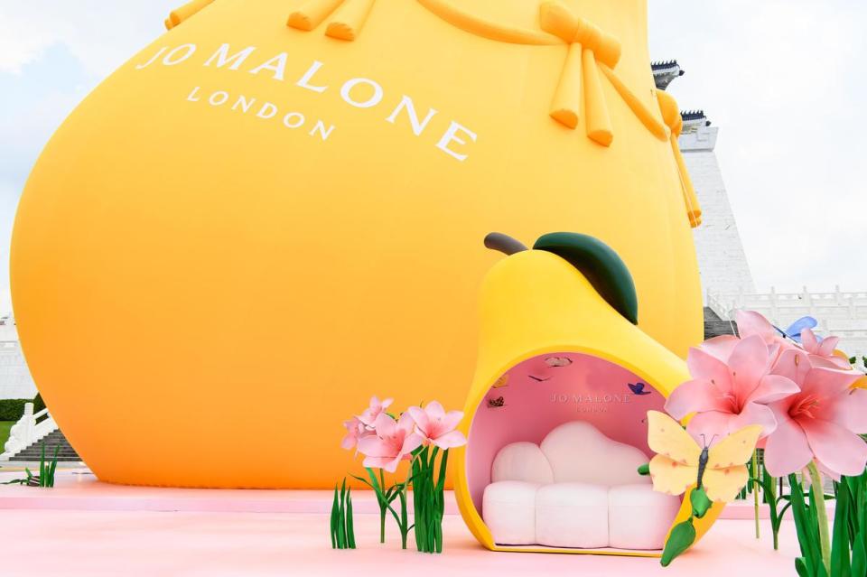 Jo Malone London 全球首座巨型英國梨造型裝置藝術展，將於9月19日結束。（Jo Malone London提供）