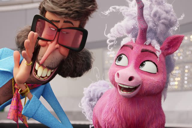 <p>Netflix</p> Vic Diamond (voiced by Jemaine Clement) and Thelma (Brittany Howard) in 'Thelma the Unicorn'