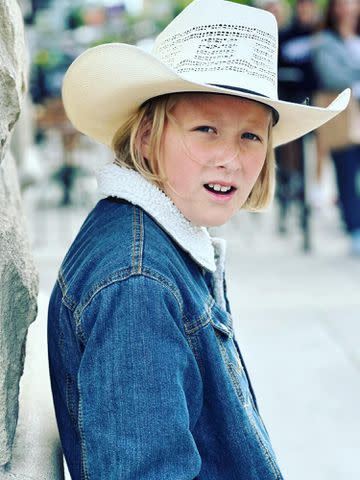 <p>Cynthia Hauser Instagram</p> Steely Rose Hauser posing in a cowboy hat