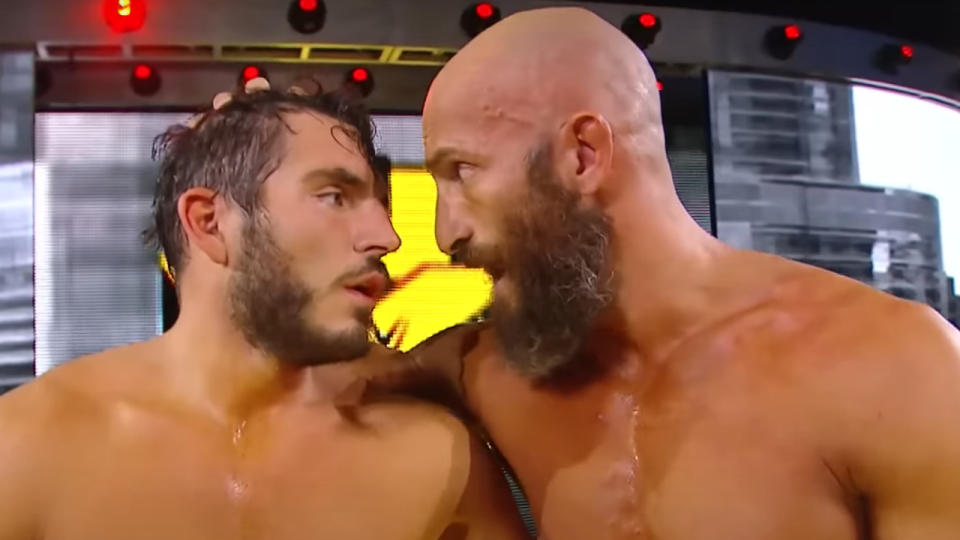<p> In May 2017, the DIY exploded when Tommaso Ciampa turned on Johnny Gargano in the final moments of NXT TakeOver: Chicago. Just after the main event and while the WWE trademark information was on the screen, the Sicilian Psychopath laid waste to his longtime friend in a shocking display of violence. </p>