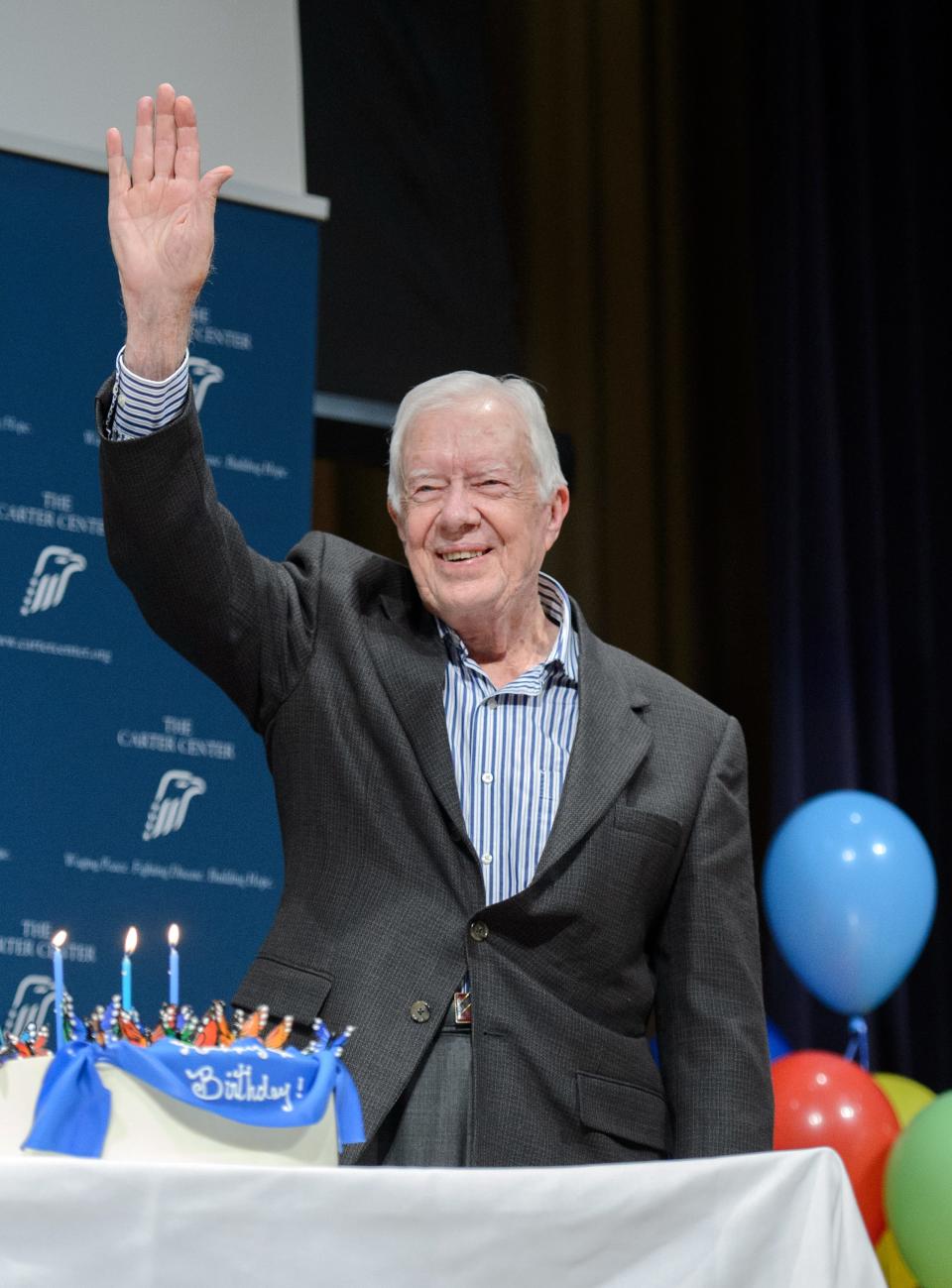 Jimmy Carter celebrates his 90th birthday at The Carter Center in Atlanta on October 1, 2014.