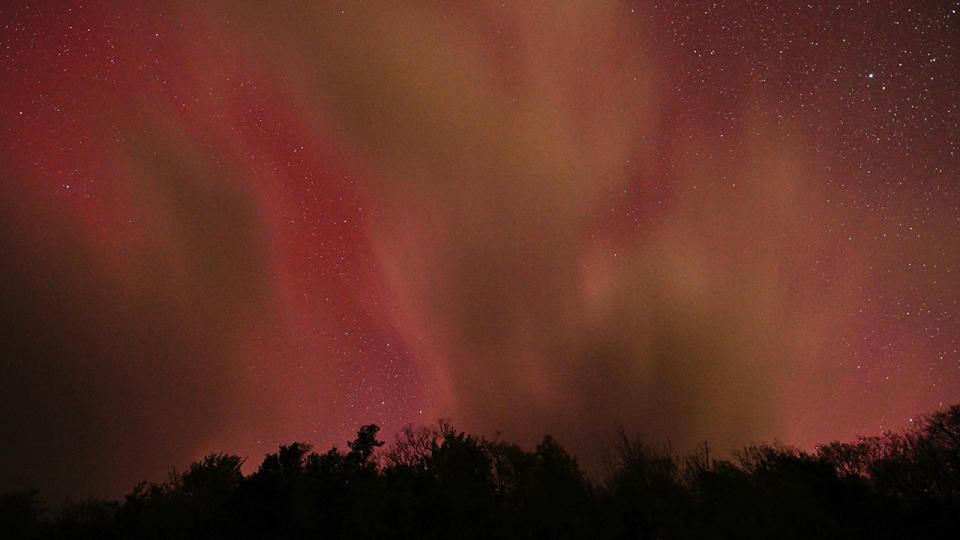 <div>MOUNT MITCHELL, UNITED STATES - MAY 10: Unusual sun activity created a G5 Geostorm on Earth sparks northern lights (Aurora Borealis) in Mount Mitchell, North Carolina, United States on May 10, 2024. (Photo by Peter Zay/Anadolu via Getty Images)</div>