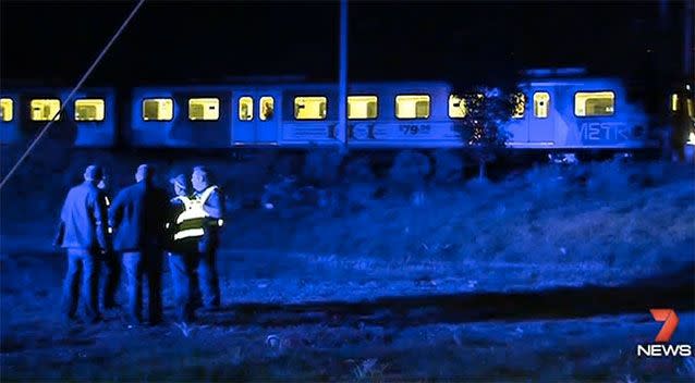 Police at the scene of the tragedy where Mr Hall and Mr Kahukiwa were fatally struck.