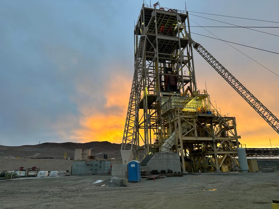 nevada copper mine during sunrise