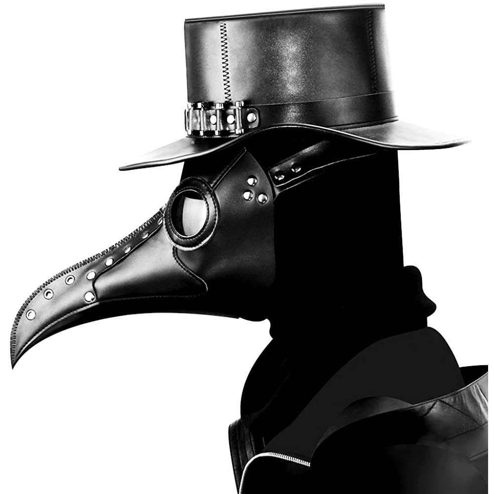 scary halloween costumes for men Leather Plague Doctor Mask