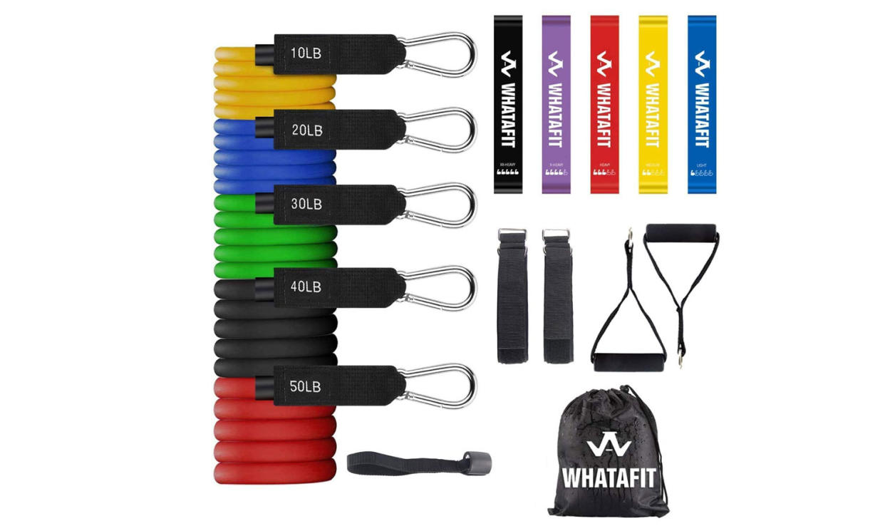 Whatafit 16-Piece Resistance Exercise Band Set 