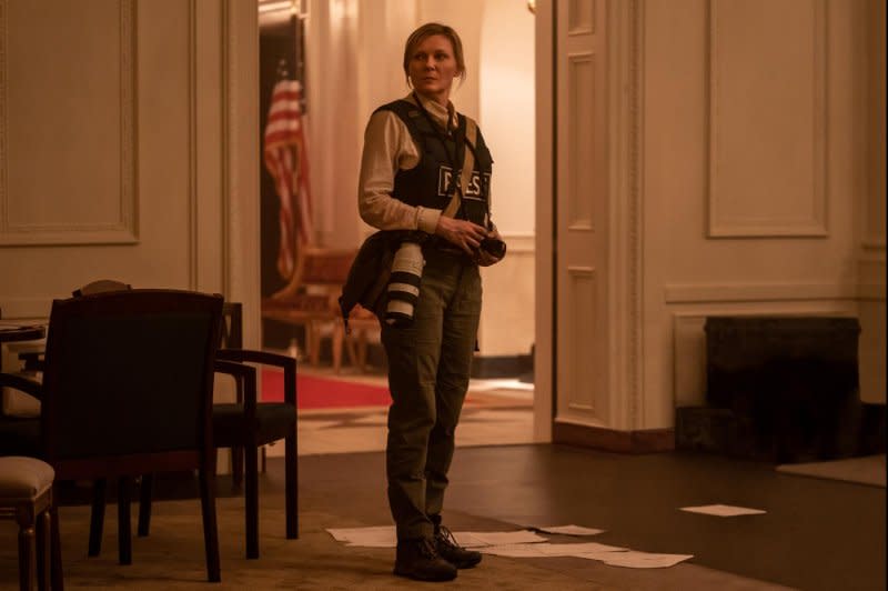 Lee (Kirsten Dunst) photographs the "Civil War." Photo courtesy of A24