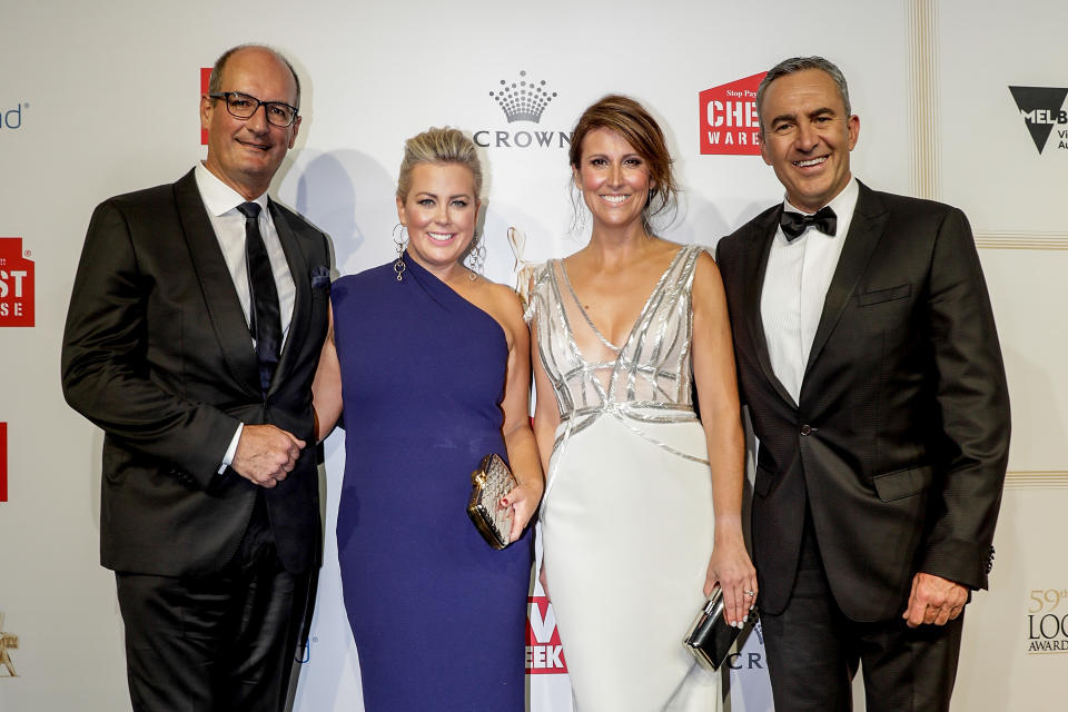 David Koch; Samantha Armytage, Natalie Barr and Chris Reason at the Logies