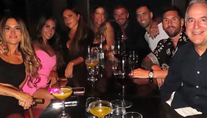 Leo Messi con amigos en Miami