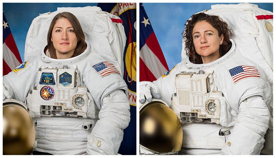 Astronaut Christina Koch, left, and Jessica Meir. (Photo: NASA via Reuters)