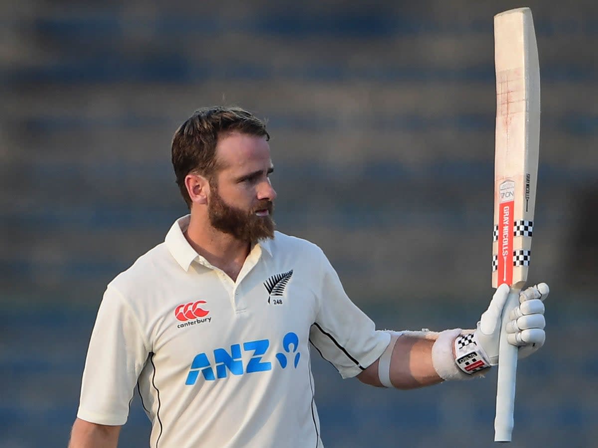 Williamson ended the day 105 not out  (AFP via Getty Images)