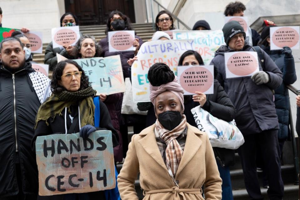 Pro-Palestine leaders of Community Education Council 14 are accused of muzzling differing opinions. Gina M Randazzo/ZUMA Press Wire / SplashNews.com