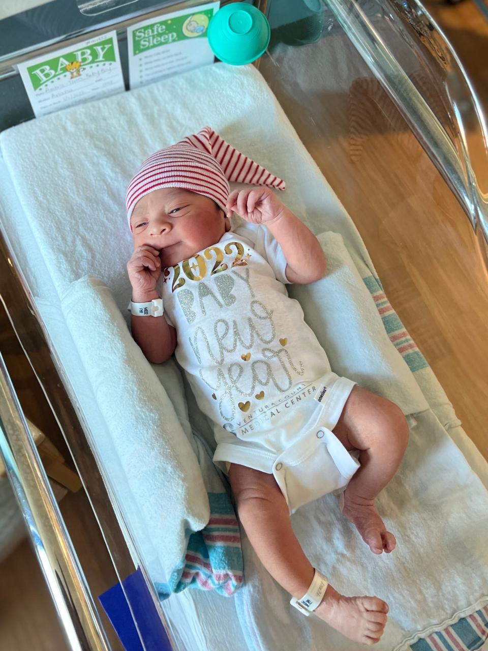 Ventura County's first baby of 2022, a boy who'll go home to Santa Paula, arrived at Ventura County Medical Center at 12:13 a.m. Saturday.