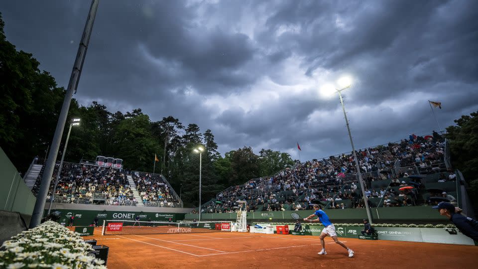 Yannick Hanfmann had taken a commanding lead over Murray in the match. - Fabrice Coffrini/AFP/Getty Images