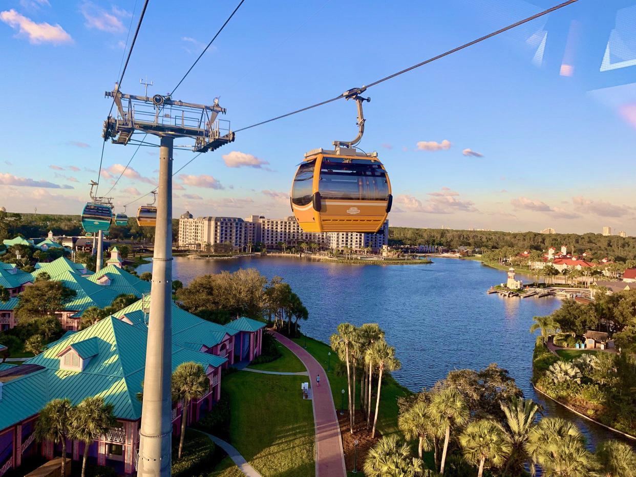 The Disney Skyliner system in Walt Disney World