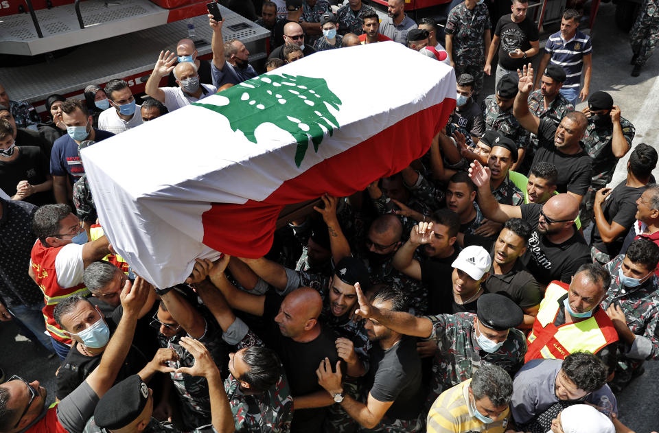 Image: Beirut funeral  (Hussein Malla / AP)