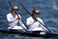 <p>Lisa Carrington walked away with three golds from the kayaking heats. This makes a total of four that she has secured in her career, with another two heats still to go. She remains unbeaten for nine years in the event.</p>