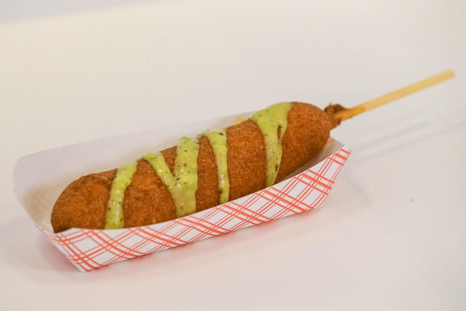 The Pioneer Wagon Alligator Corn Dog competed Wednesday, Sept. 14, 2022, in the Great Taste of a Fair competition.