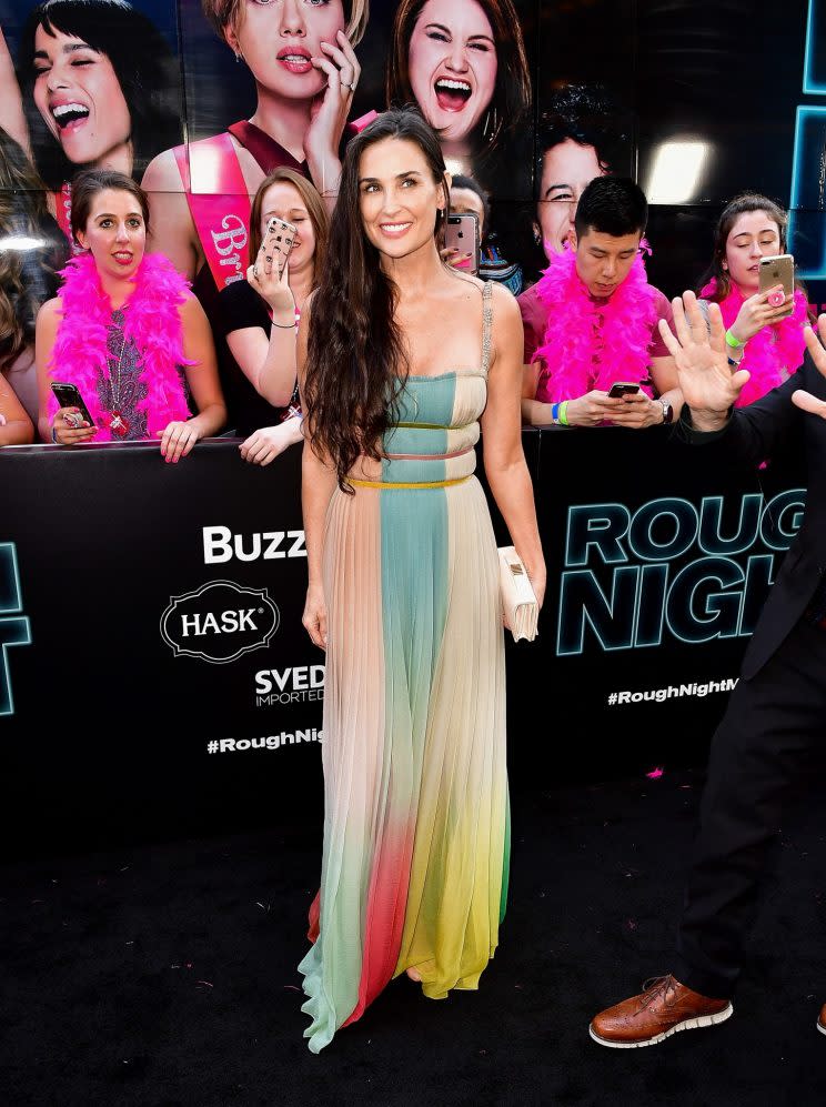 Demi Moore at the “Rough Night” New York premiere in New York City. (Photo: Getty Images)