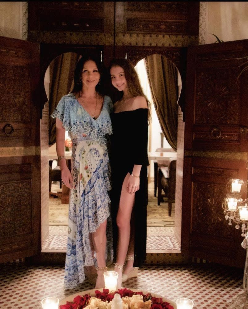 Catherine Zeta-Jones Brings Son, Daughter on Vacation