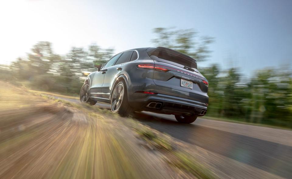 <p>Riding on the same MLB platform as is found under the Audi Q7, the Cayenne Turbo tops the 2019 Porsche SUV range with a new 541-hp twin-turbo V-8 in the place of the former twin-turbo 4.8-liter.</p>