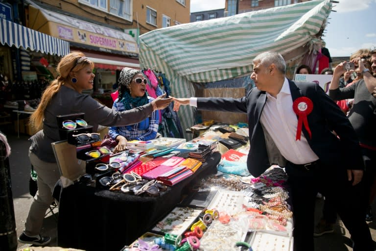 Newly elected London Mayor Sadiq Khan (R) the son of Pakistani immigrants, won with 57 percent, or 1.3 million votes, giving him the largest personal mandate of any British politician