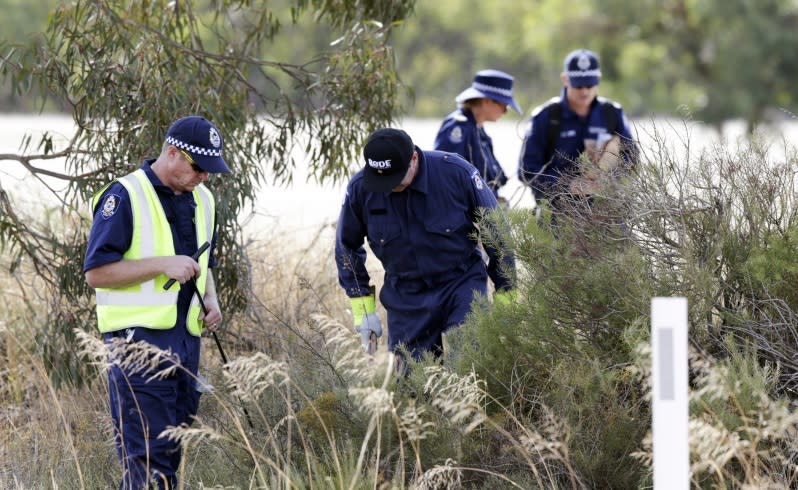 Police in Badgingarra last year. Picture: Simon Santi/The West Australian