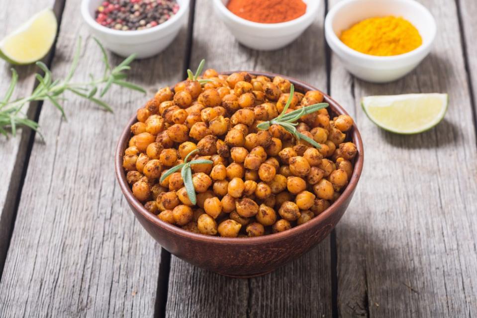 Make your own crispy chickpea snack — or simply head to the local supermarket, where they’re trending on the treat aisle lately. whitestorm – stock.adobe.com