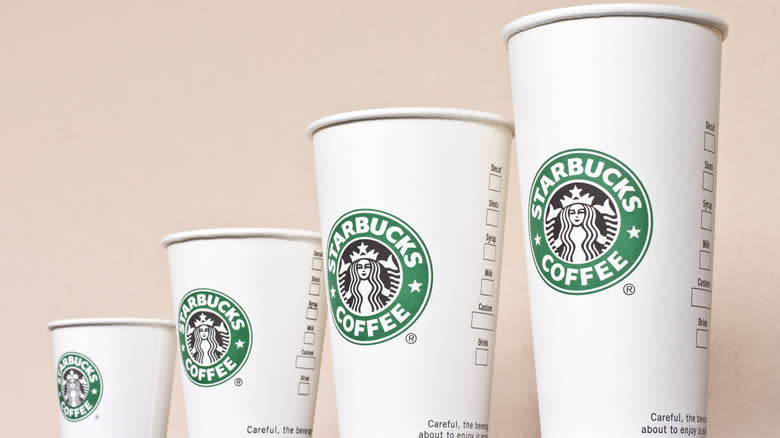 Starbucks hot cup sizes