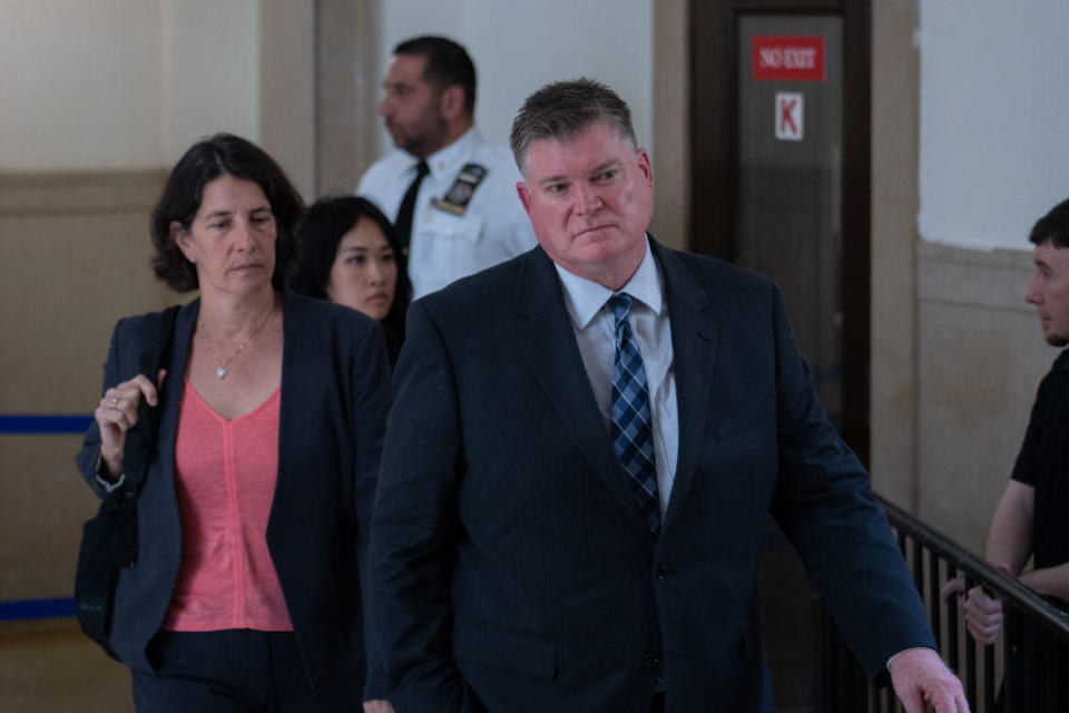 Doug Larson, a former executive at Cushman & Wakefield, at New York State Supreme Court on Wednesday, Oct. 18, 2023. / Credit: Jeenah Moon/Bloomberg via Getty Images