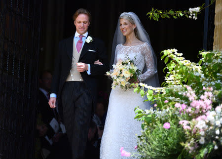 Lady Gabriella Windsor and Thomas Kingston leave St George's Chapel, following their wedding, in Windsor Castle, near London, Britain May 18, 2019. Victoria Jones/Pool via REUTERS