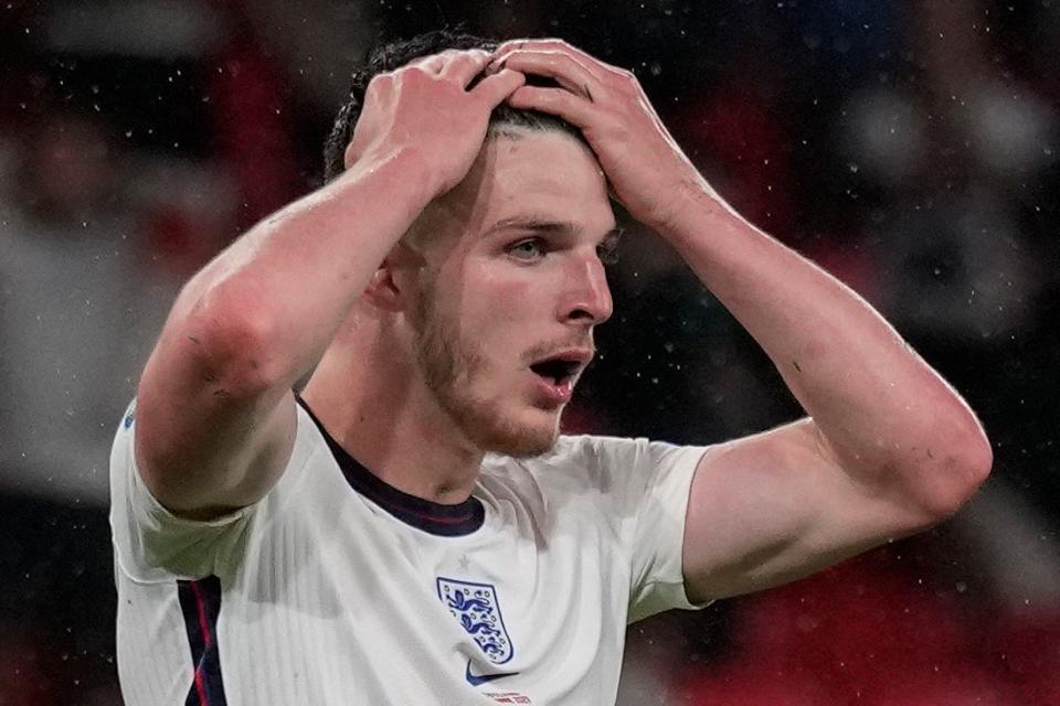 Declan Rice react (AFP/Getty)