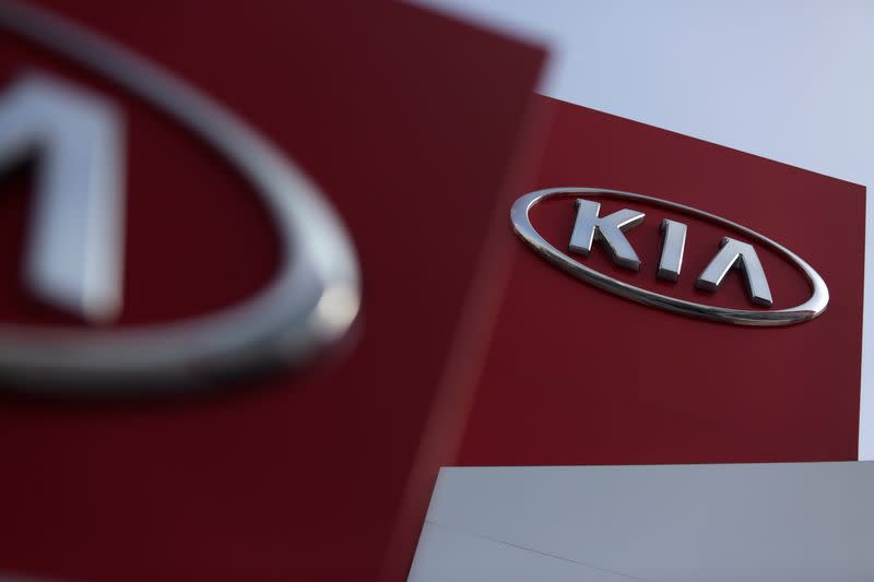 FILE PHOTO: Signs of a KIA Motor car dealership are pictured in Monterrey