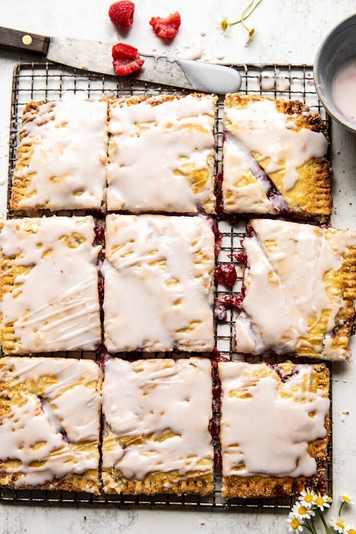 <strong><a href="https://www.halfbakedharvest.com/giant-strawberries-n-cream-pop-tart/" target="_blank" rel="noopener noreferrer">Get the Giant Strawberries &rsquo;n Cream Pop Tart recipe from Half Baked Harvest</a> &nbsp;</strong>