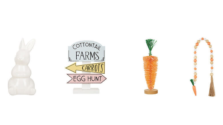 bunny and carrot easter decor