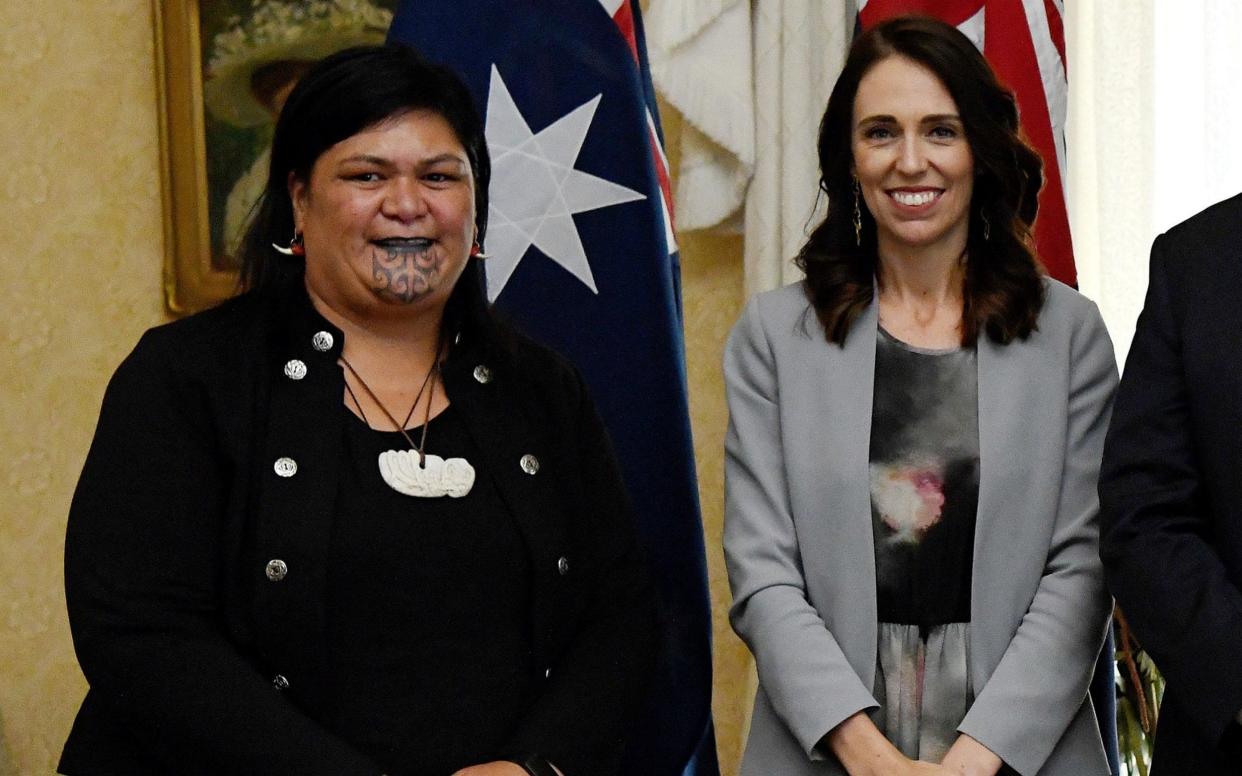 New Zealand foreign minister Nanaia Mahuta, left, and prime minister Jacinda Ardern, right - BIANCA DE MARCHI/ AFP