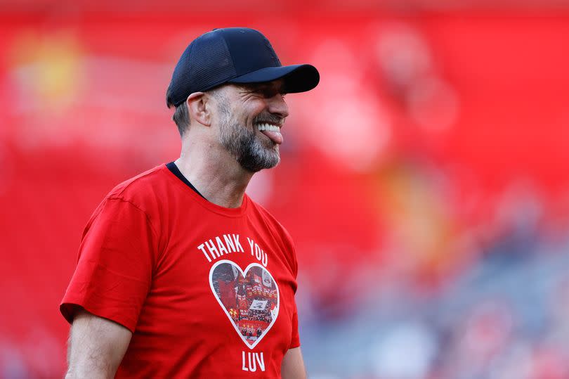 LIVERPOOL, ENGLAND - MAY 19: Jurgen Klopp the head coach / manager of Liverpool after the Premier League match between Liverpool FC and Wolverhampton Wanderers at Anfield on May 19, 2024 in Liverpool, England.(Photo by James Baylis - AMA/Getty Images)