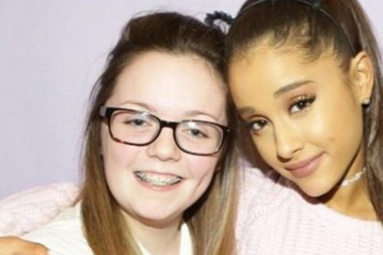 Victim: Georgina Callander, 18, was killed in the attack. She is pictured here two years ago with Ariana Grande: Instagram
