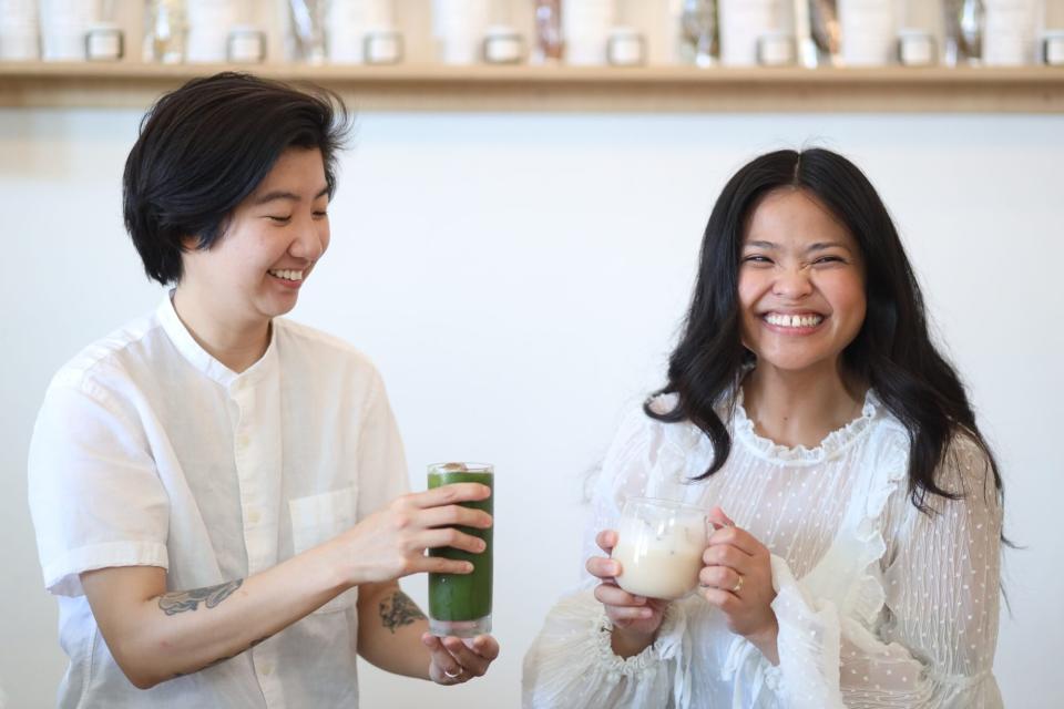 amy truong and lani gobaleza with paru beverages