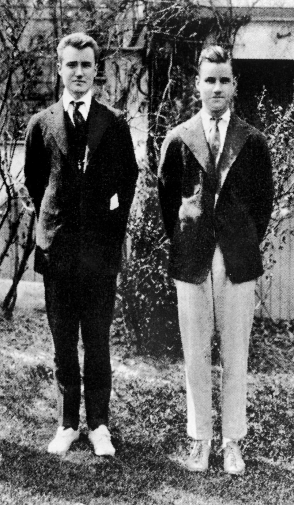 The future co-founders of TIME, Henry Luce (left) and Briton Hadden (right), at Hotchkiss Prepatory School in Lakeville, Conn., in 1916.<span class="copyright">The LIFE Picture Collection/Shutterstock</span>