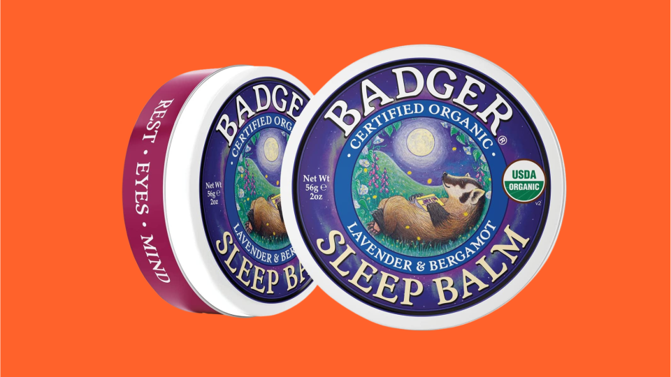 Relax with the lavender and bergamot Badger Sleep Balm.