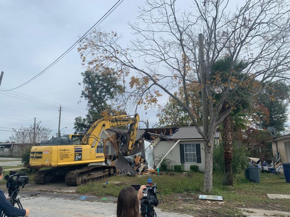 Panama City held a ceremony on Monday to commemorate the demolition of 21 properties purchased by Panama City through the Rebuild Florida Hurricane Michael Voluntary Home Buyout Program.