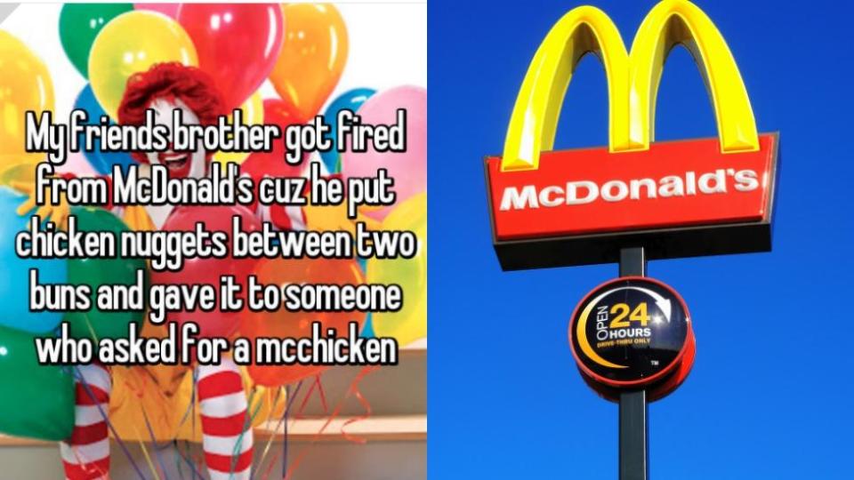 The hilarious reasons people got fired from McDonalds