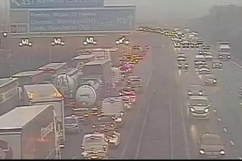 Traffic cameras show congestion on the M6 after a woman was killed while walking on a slip road -Credit:National Highways