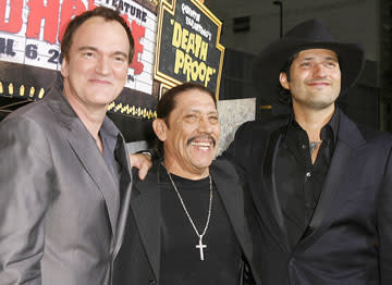 Quentin Tarantino , director, Danny Trejo and Robert Rodriguez , director, at the Los Angeles premiere of Dimension Films' Grindhouse