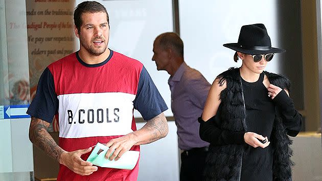 Buddy arrived with fiancee, Jesinta Campbell. Pic: INFPhoto